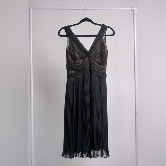 BCBG(MAXAZRIA) Black Silk Evening Dress - Picture 1 of 2